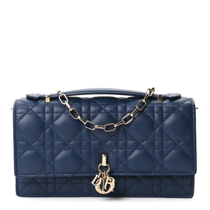 Christian Dior Lambskin Cannage Mini My Dior Bag Deep Ocean Blue 1 of 9