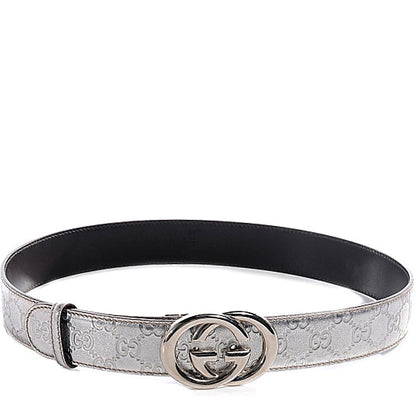 Gucci Guccissima GG Belt Silver 85 34 1 of 4