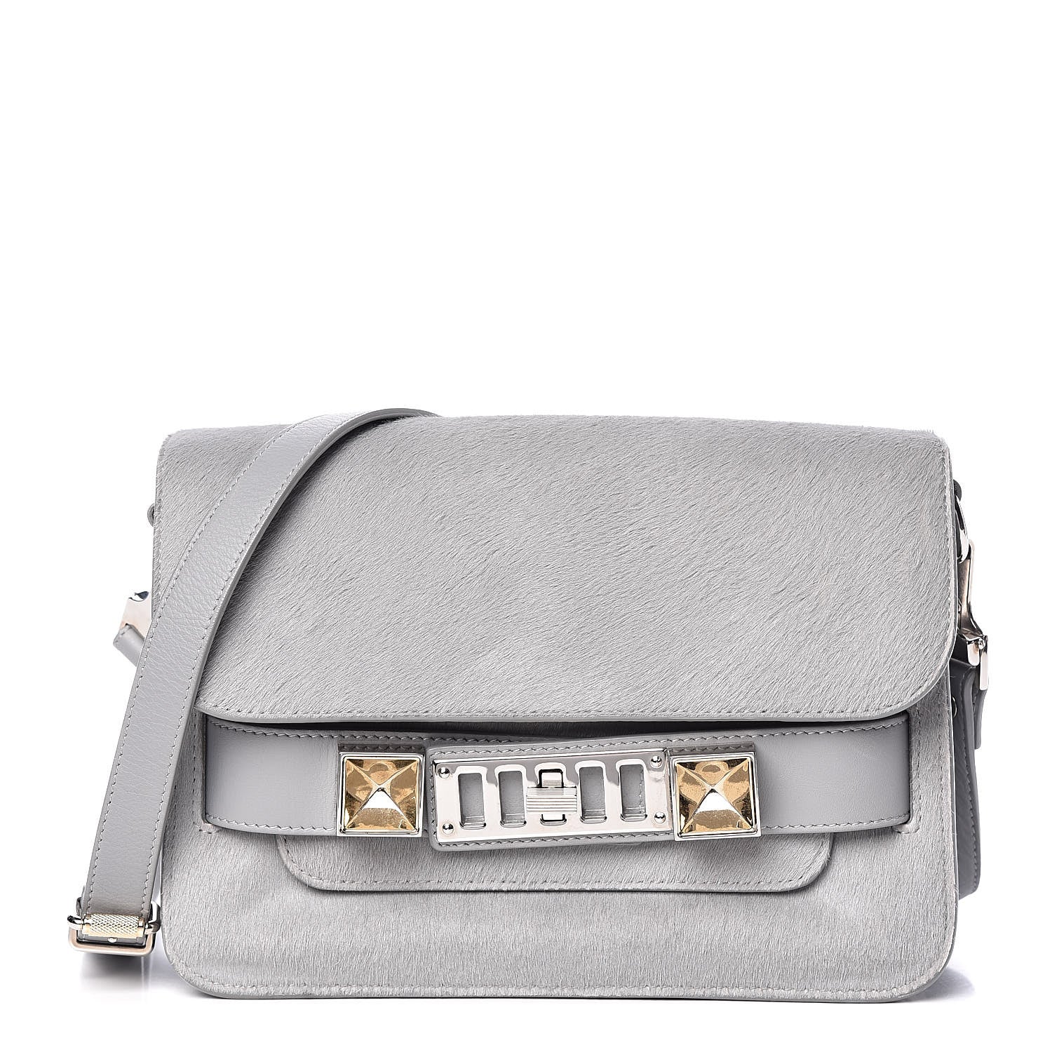 Proenza Schouler Calf Hair Mini PS11 Classic Shoulder Bag Grey 1 of 13
