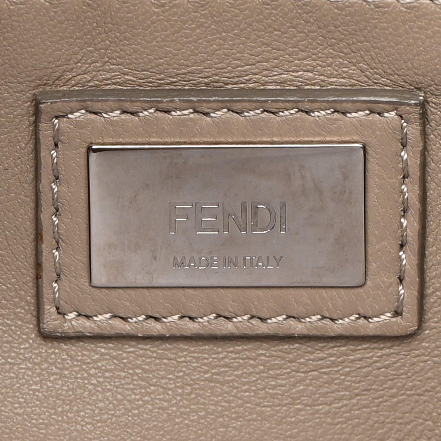 Fendi Nappa Mini Peekaboo Iconic Satchel Tortora 7 of 20