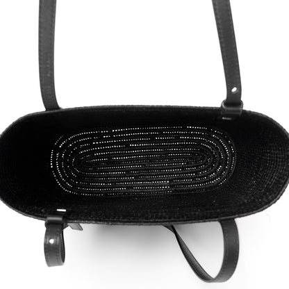 Loewe Raffia Square Small Basket Tote Bag Black 5 of 13