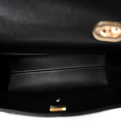 Chanel Caviar Quilted Medium Retro Twist Top Handle Flap Black 5 of 10