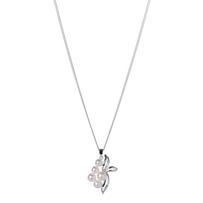 Mikimoto Sterling Silver Akoya Pearl 4.5-6.5mm Pendant Necklace 1 of 7