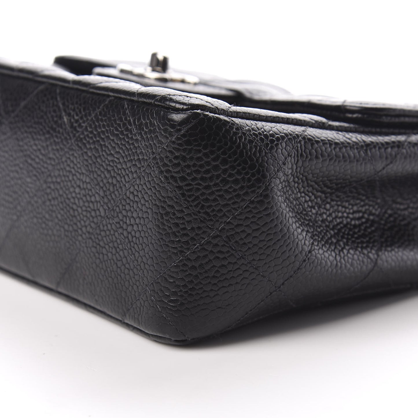Caviar Quilted Mini Square Flap Black