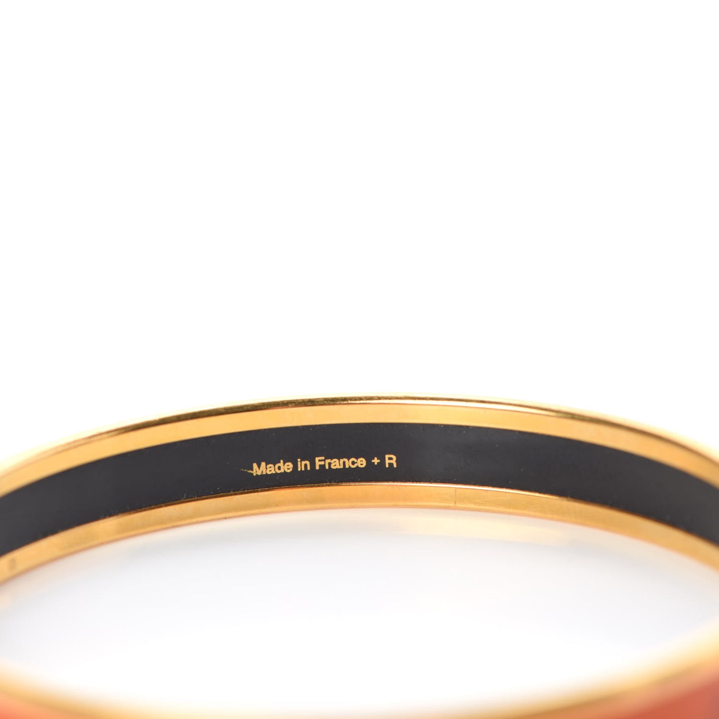 Enamel Printed Narrow Caleche Bracelet 65 Orange