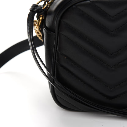 Gucci Calfskin Matelasse Small GG Marmont Chain Shoulder Bag Black 11 of 11
