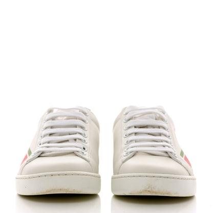 Gucci Calfskin Interlocking G Womens New Ace Sneakers 36 White Red Flame Green 2 of 15