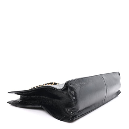 Chanel Glazed Aged Calfskin CC Tote Black 4 of 10