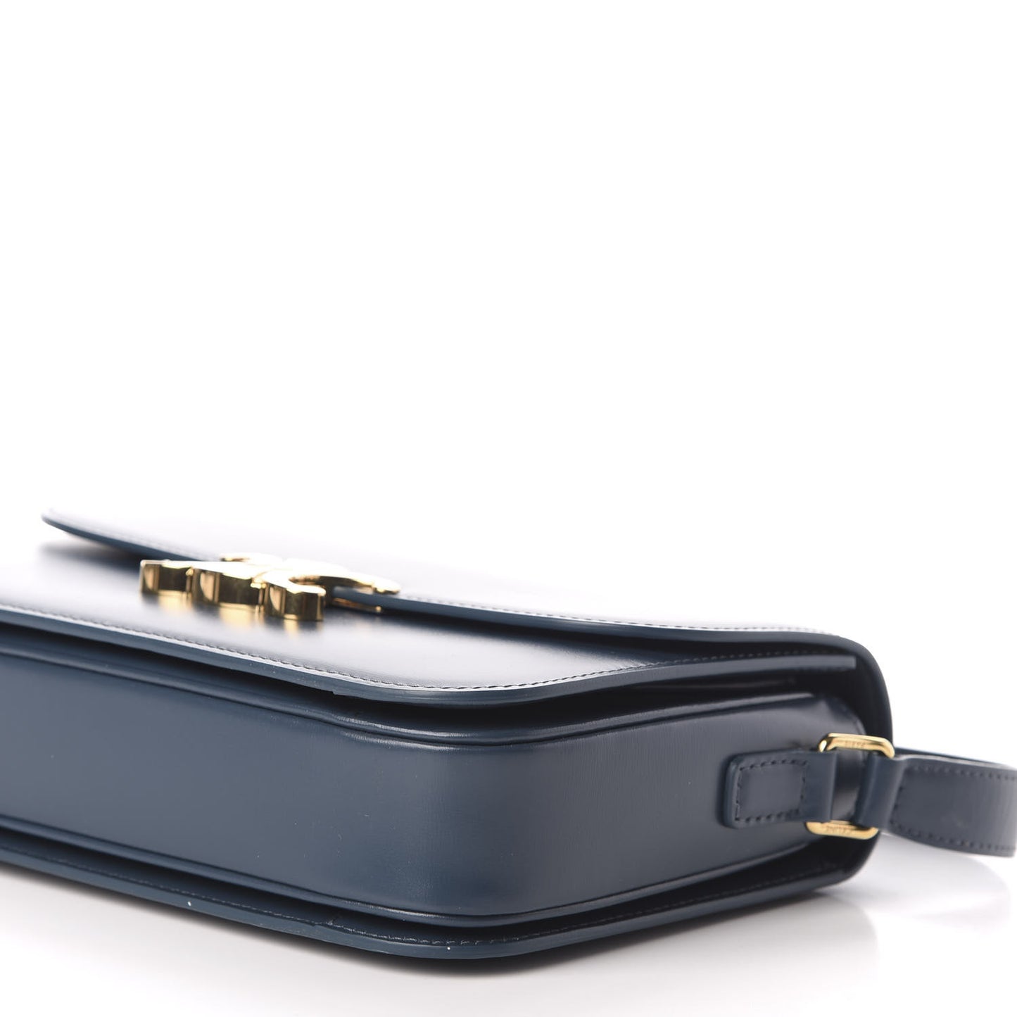 Shiny Calfskin Medium Triomphe Dark Blue