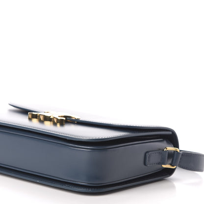 Celine Shiny Calfskin Medium Triomphe Dark Blue 7 of 11