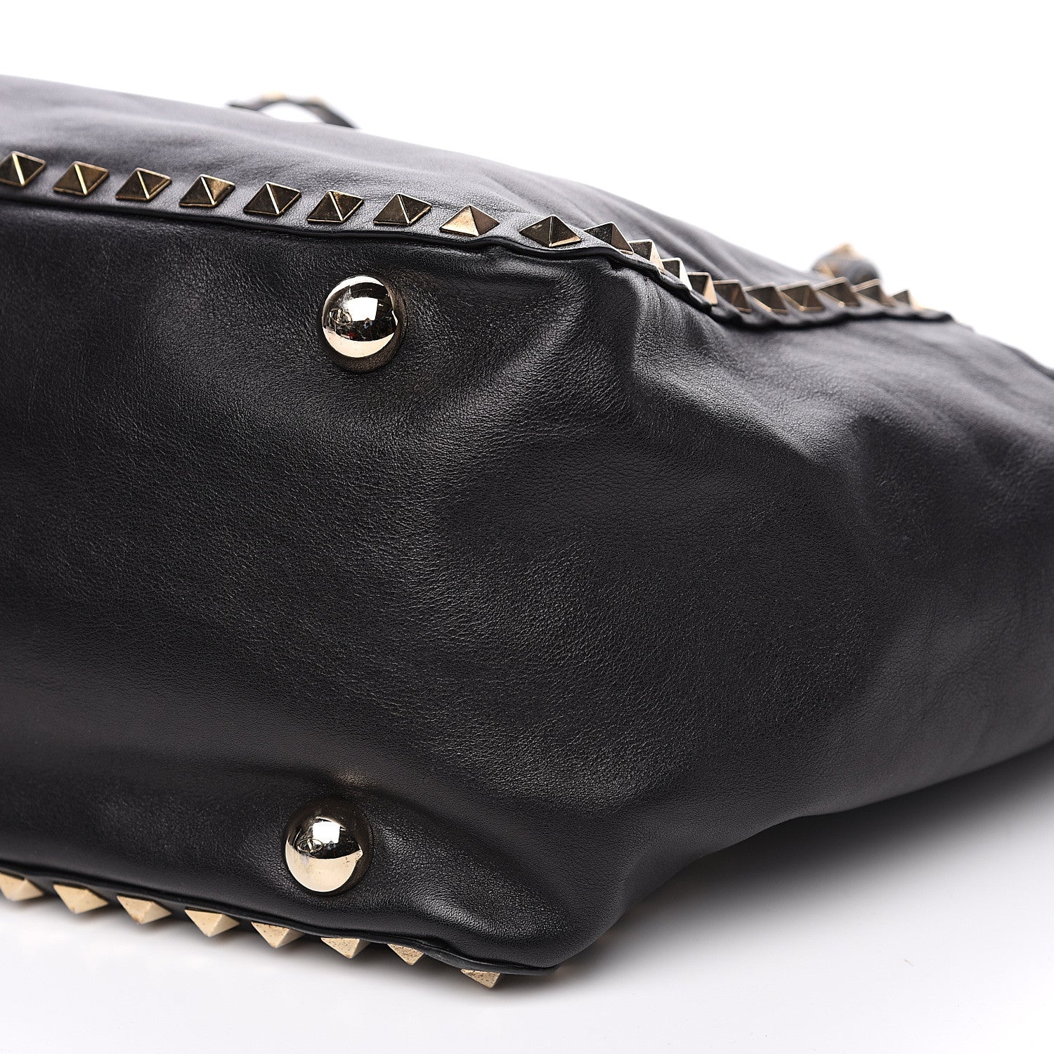 Valentino Garavani Vitello Medium Rockstud Tote Black 10 of 14