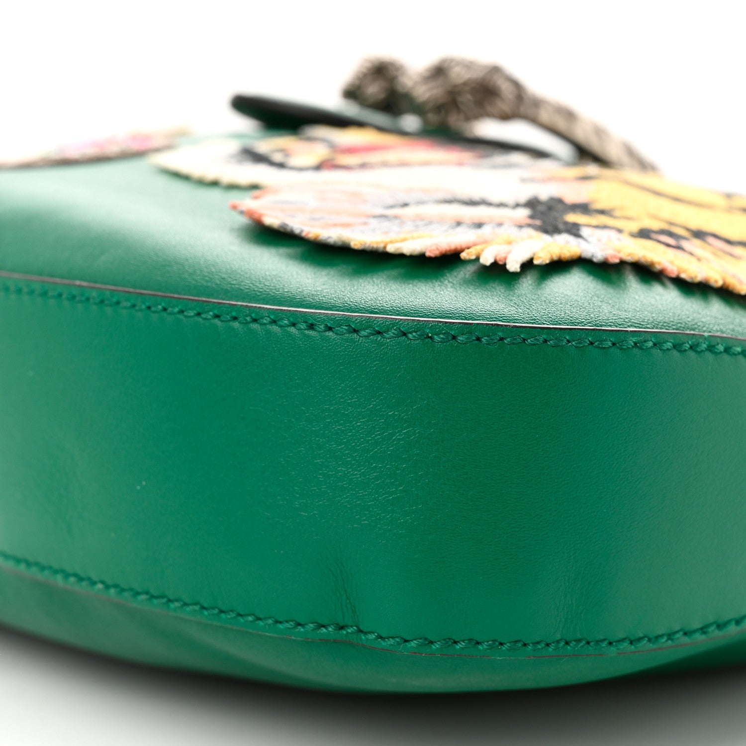 Gucci Calfskin Web Embroidered Small Dionysus Hobo Emerald Green 10 of 10