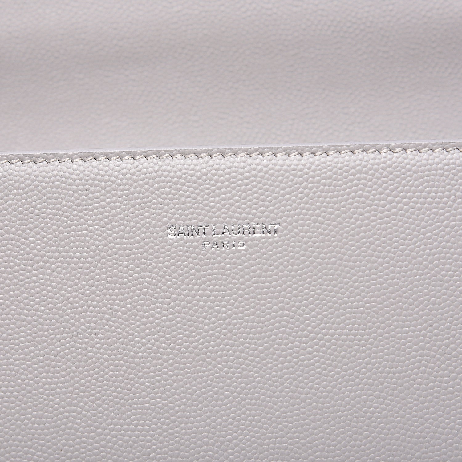 Saint Laurent Grain de Poudre Medium Classic Monogram Cassandra Top Handle Granite 7 of 9