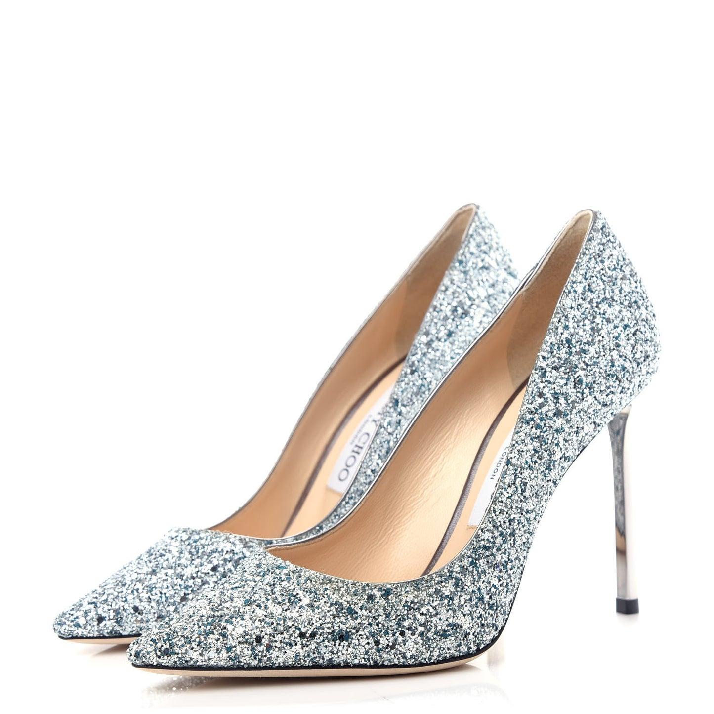 Denim Glitter Romy 100 Pumps 37 Silver Blue