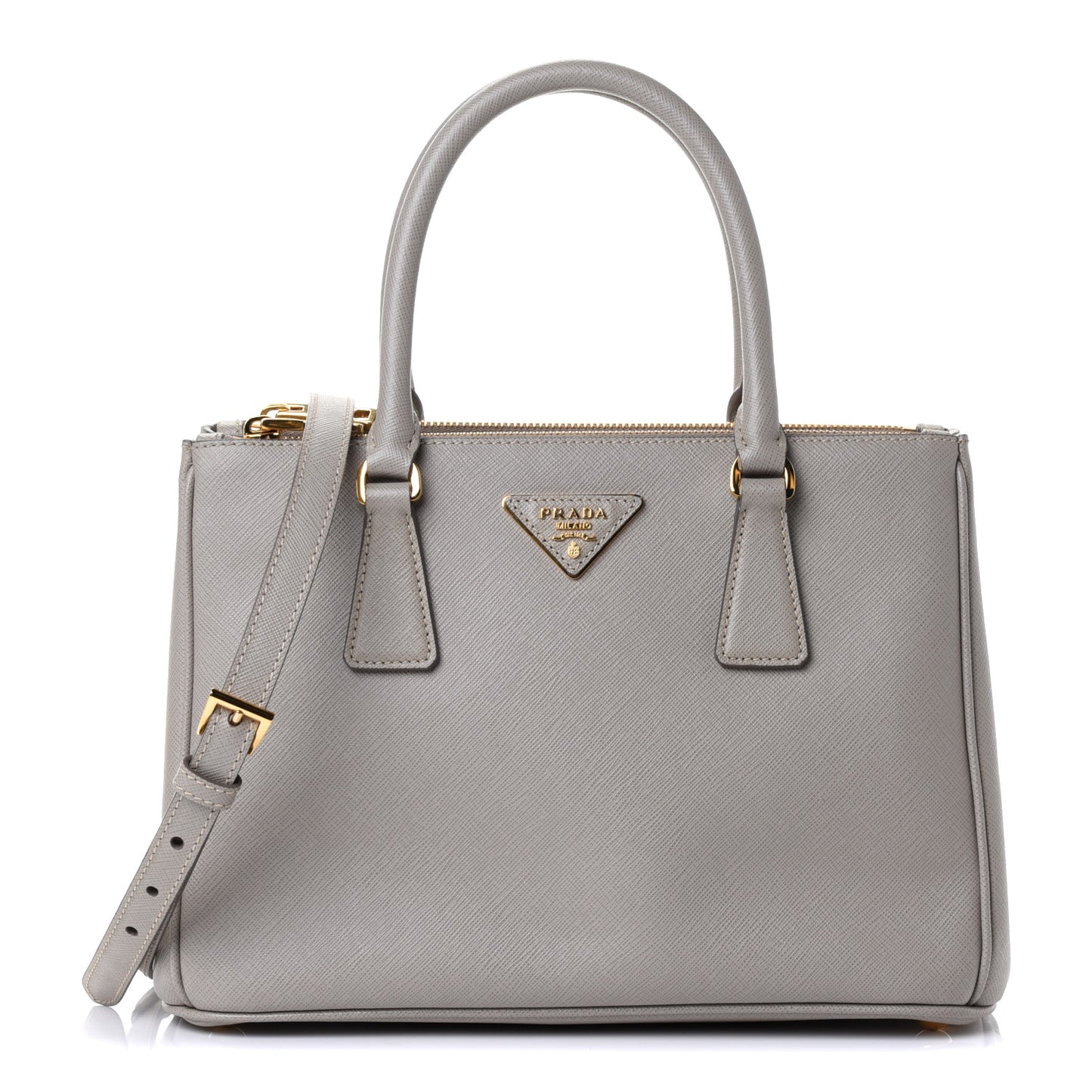 Saffiano Small Galleria Double Zip Tote Pomice