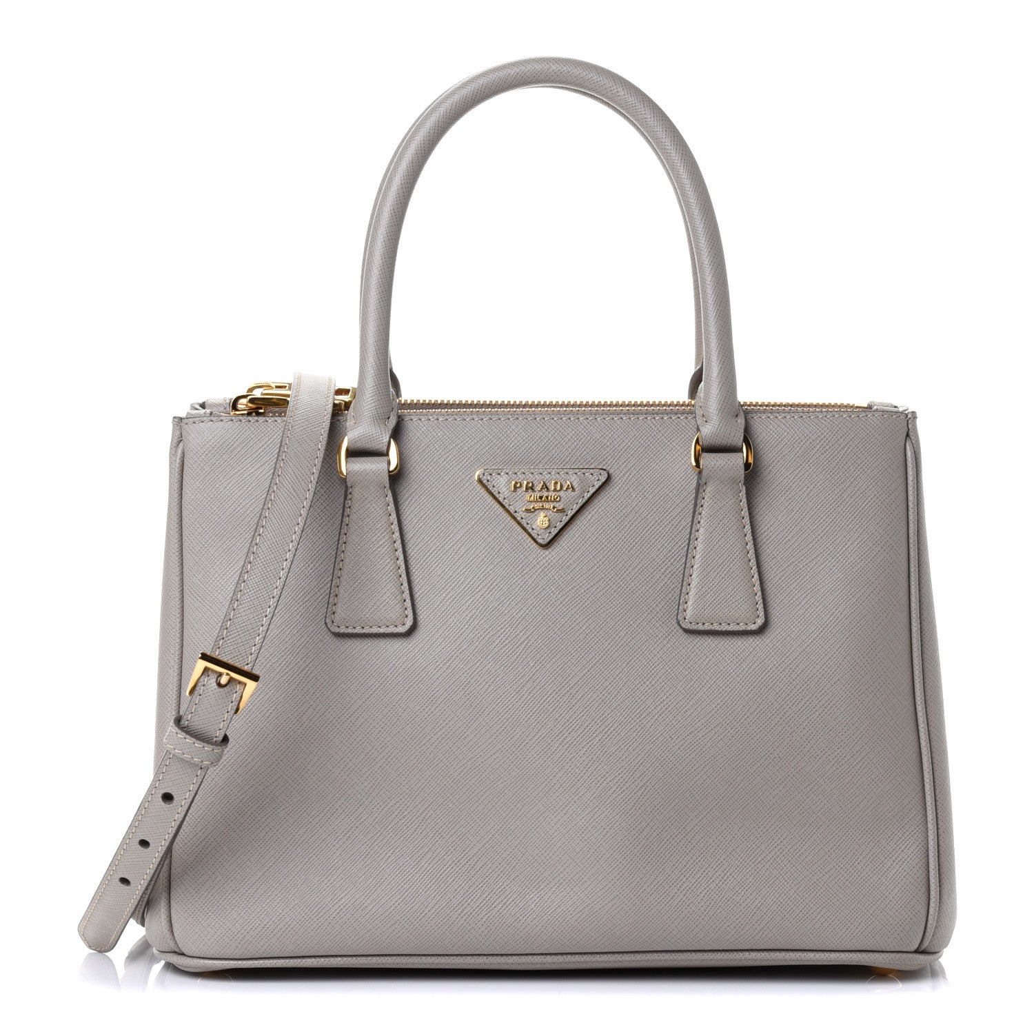 Prada Saffiano Small Galleria Double Zip Tote Pomice 1 of 4