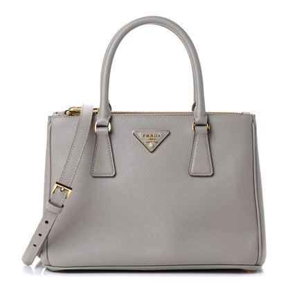 Prada Saffiano Small Galleria Double Zip Tote Pomice 1 of 4