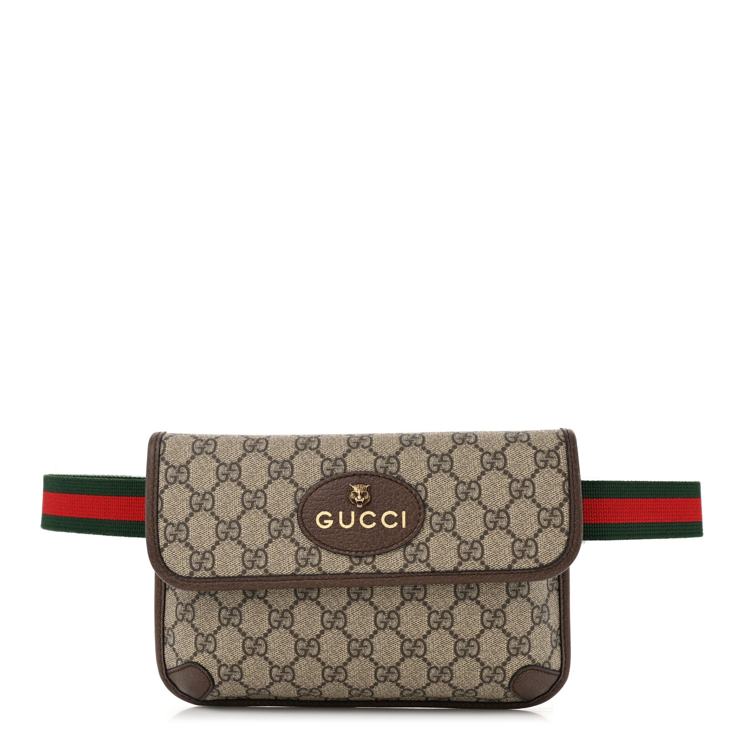Gucci GG Supreme Monogram Neo Vintage Web Belt Bag Brown 1 of 10