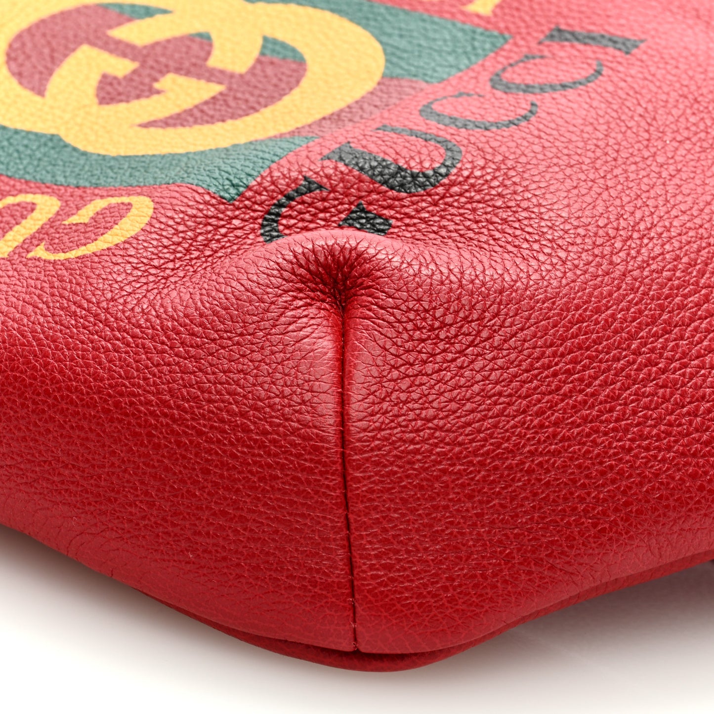 Grained Calfskin Logo Belt Bag Hibiscus Red