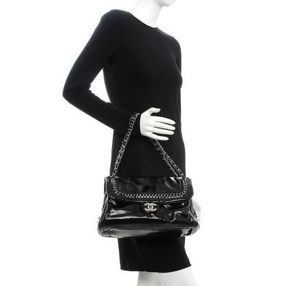Chanel Patent Large Luxe Ligne Flap Black 2 of 7