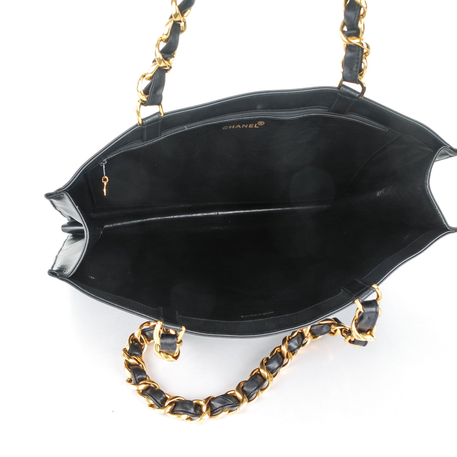 Chanel Lambskin CC Tote Black 5 of 8