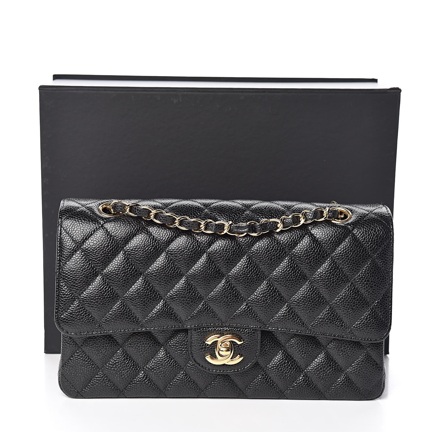 Chanel Caviar Quilted Medium Double Flap Black 10 of 10