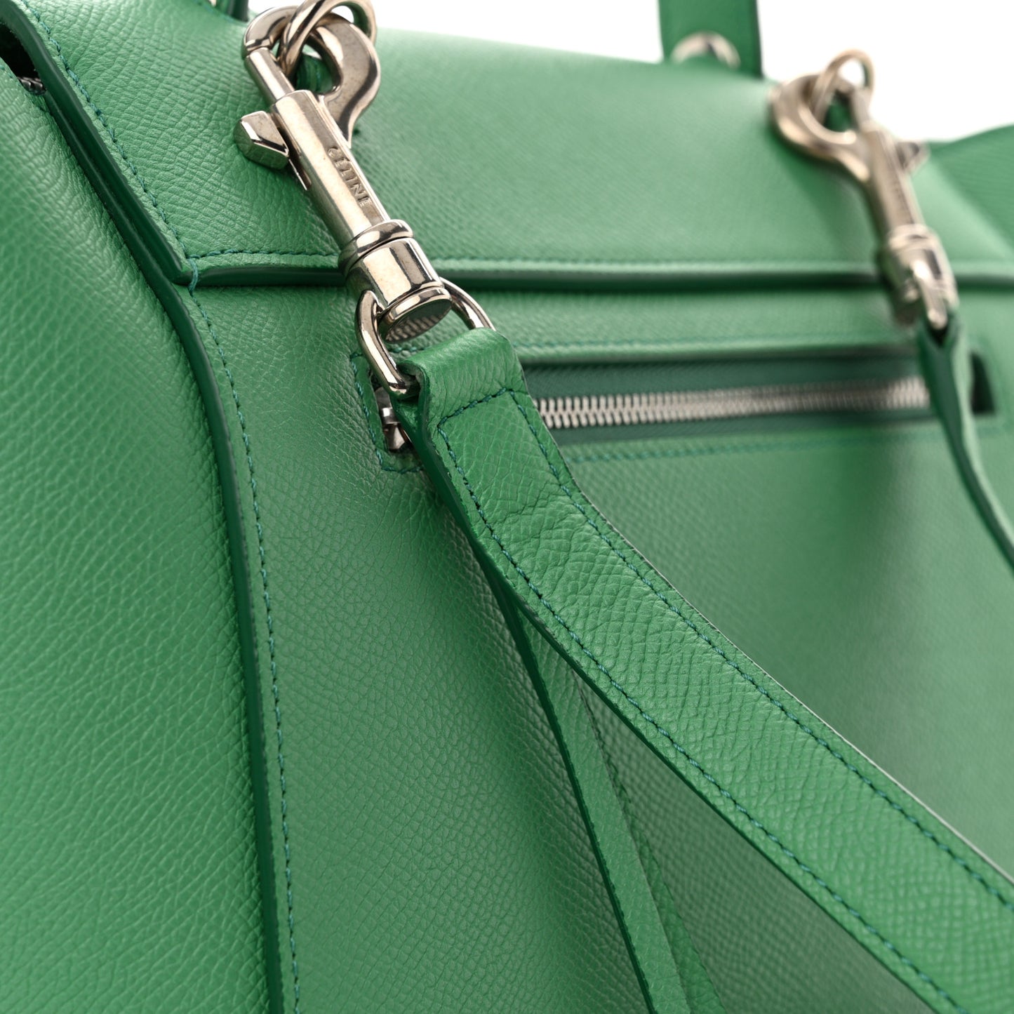 Grained Calfskin Micro Belt Bag Pop Green