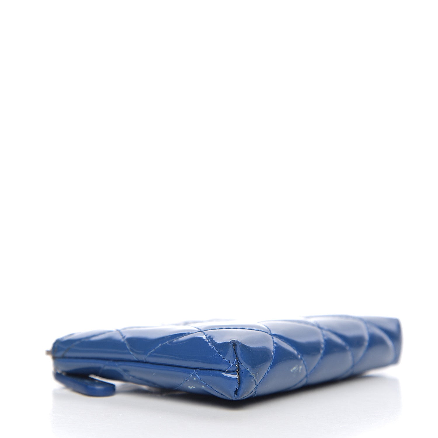 Chanel Patent Quilted Key Holder Case Dark Blue 3 of 9