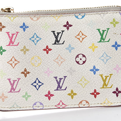 Louis Vuitton Monogram Multicolor Key Pouch White Litchi 8 of 15