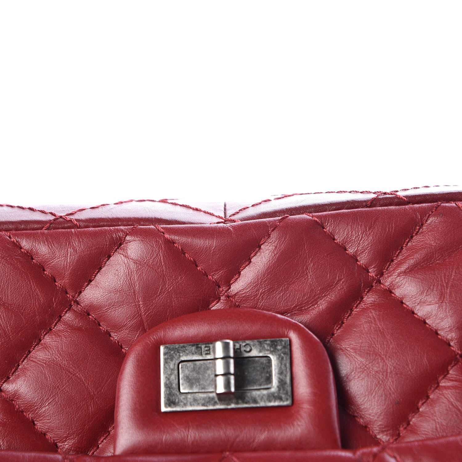Chanel Aged Calfskin Quilted 2.55 Reissue 226 Flap Red 11 of 12