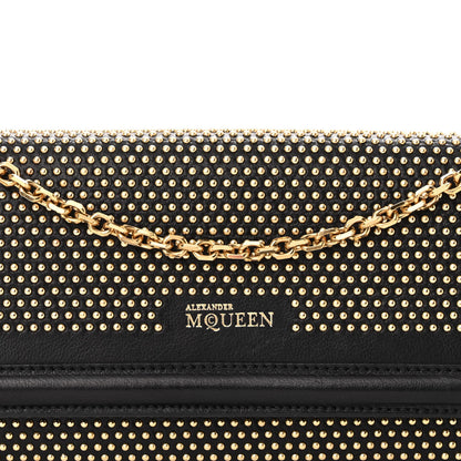 Alexander McQueen Calfskin Studded Wallet on Chain Black 7 of 9