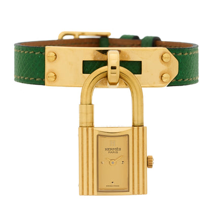 Hermes Stainless Steel Courchevel 20mm Kelly Cadena Quartz Watch Vert Clair 1 of 4