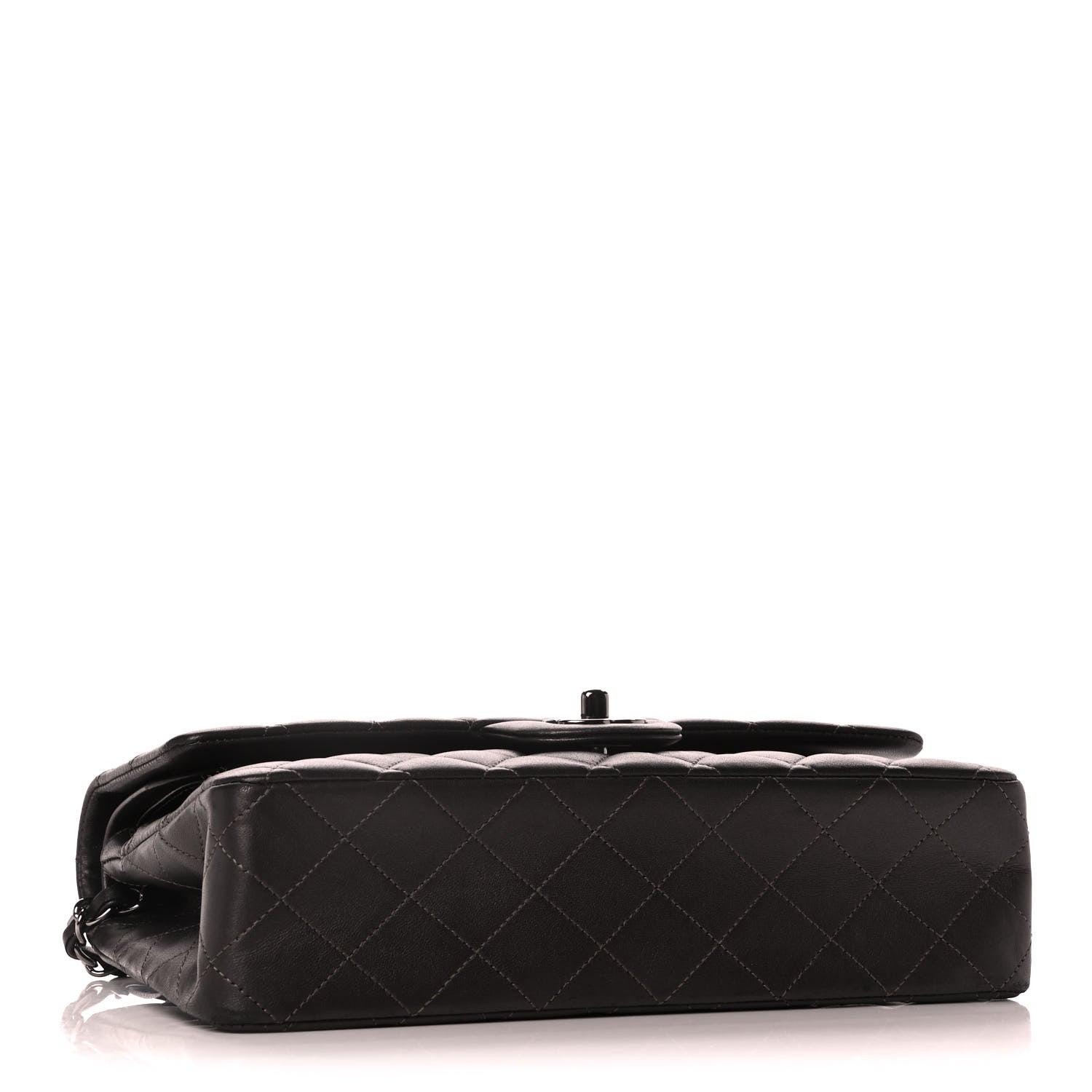 Chanel Lambskin Quilted Medium Double Flap So Black 4 of 13