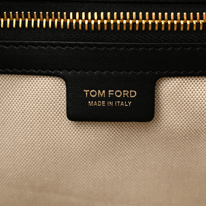 Tom Ford Grained Calfskin Buckle Tote Black 5 of 10