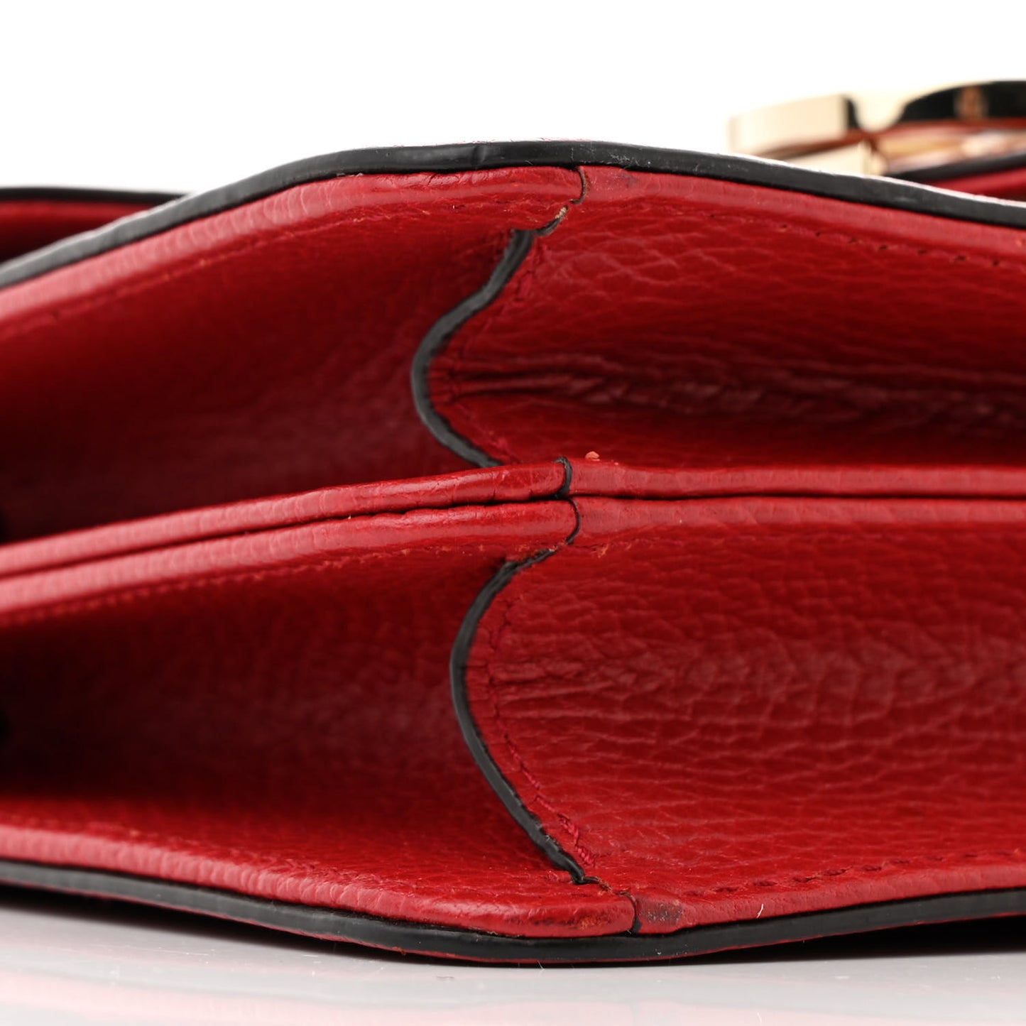 Dollar Calfskin Small Interlocking G Shoulder Bag Red