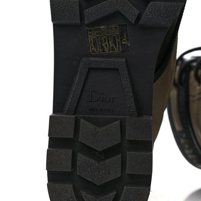 Christian Dior Calfskin Technical Fabric D-Major Ankle Boots 42 Taupe Black 7 of 9