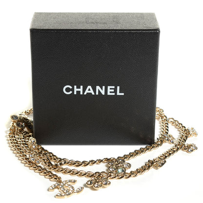 Chanel Crystal CC Camellia Belt Gold 3 of 7