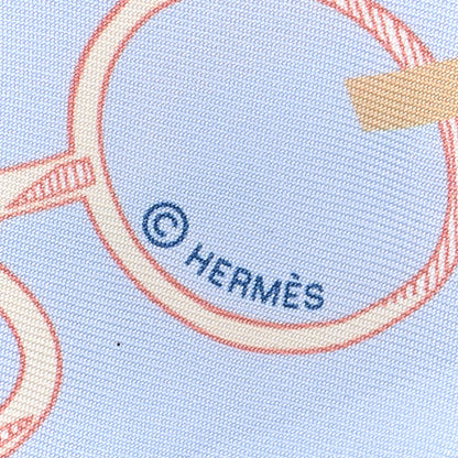 Hermes Silk Do Re Boucles Twilly Bleu Ciel Blue Cob 4 of 5