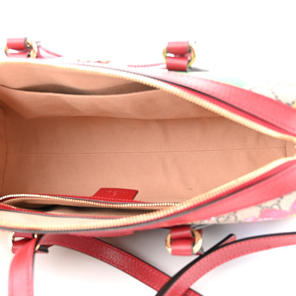 Gucci GG Supreme Monogram Flora Web Medium Ophidia Boston Red 5 of 10
