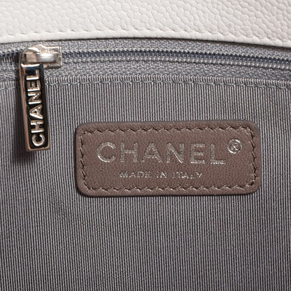 Chanel Soft Caviar Quilted CC Timeless Tote White 6 of 7