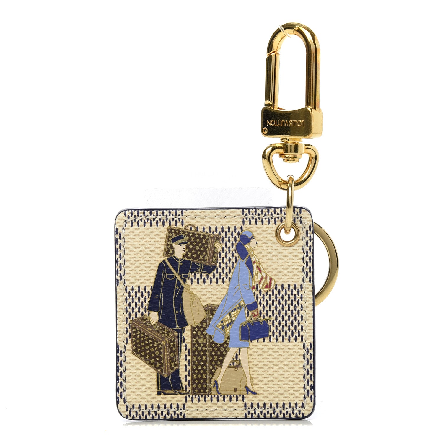 Louis Vuitton Damier Azur Illustre Groom Key Holder 1 of 3