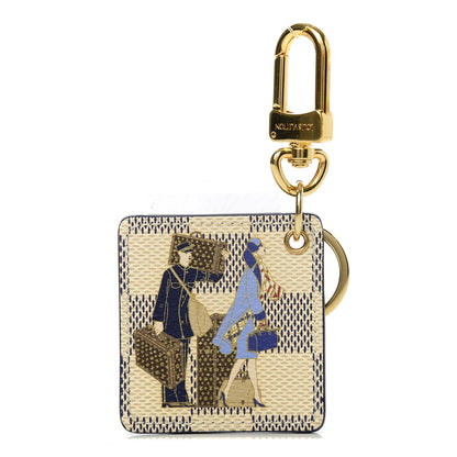 Louis Vuitton Damier Azur Illustre Groom Key Holder 1 of 3
