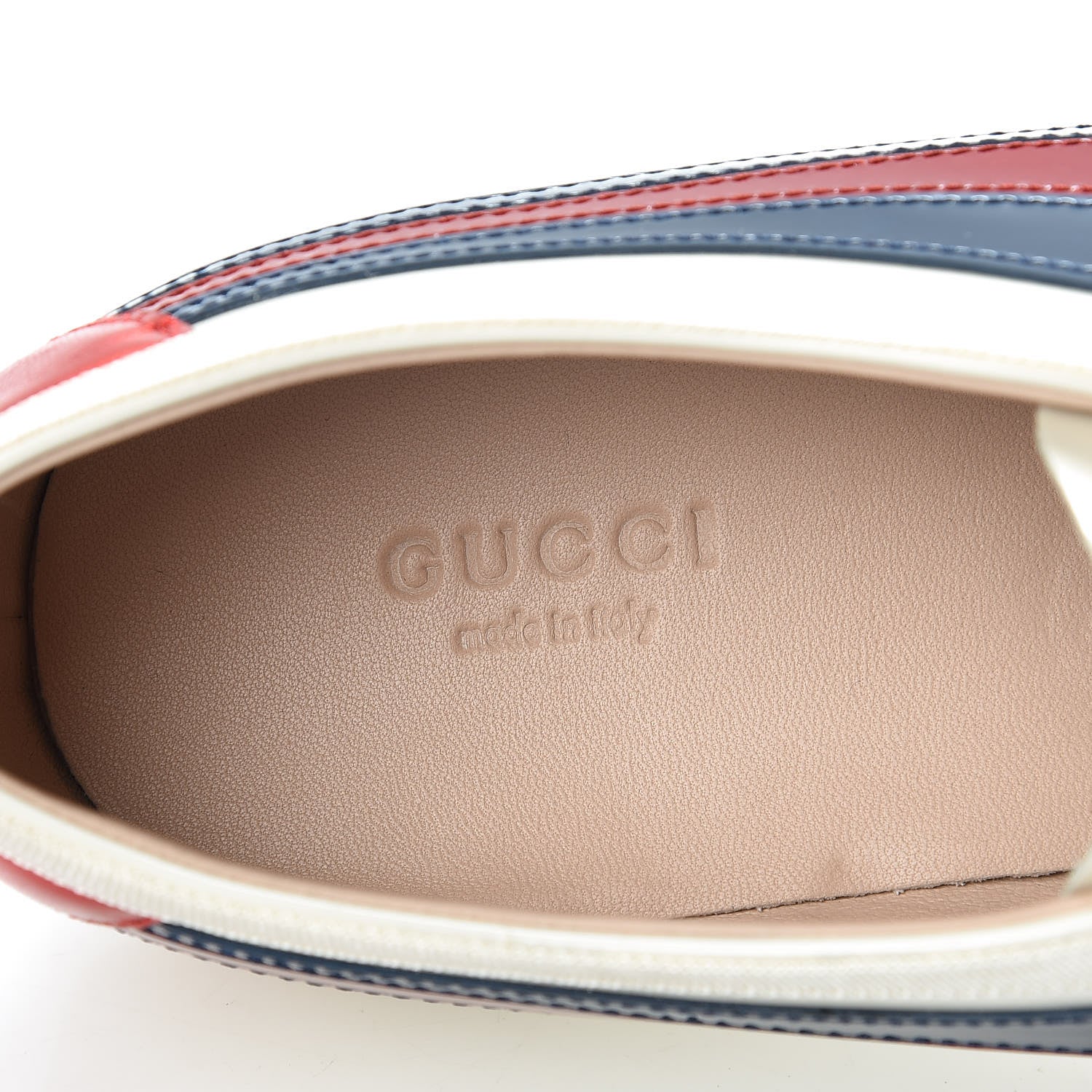 Gucci Patent Calfskin Crystal Womens Web Falacer Sneakers 40 White 8 of 14
