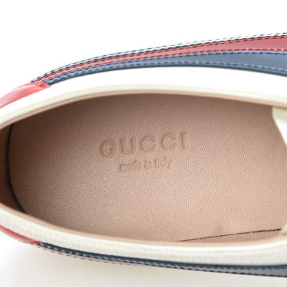 Gucci Patent Calfskin Crystal Womens Web Falacer Sneakers 40 White 8 of 14