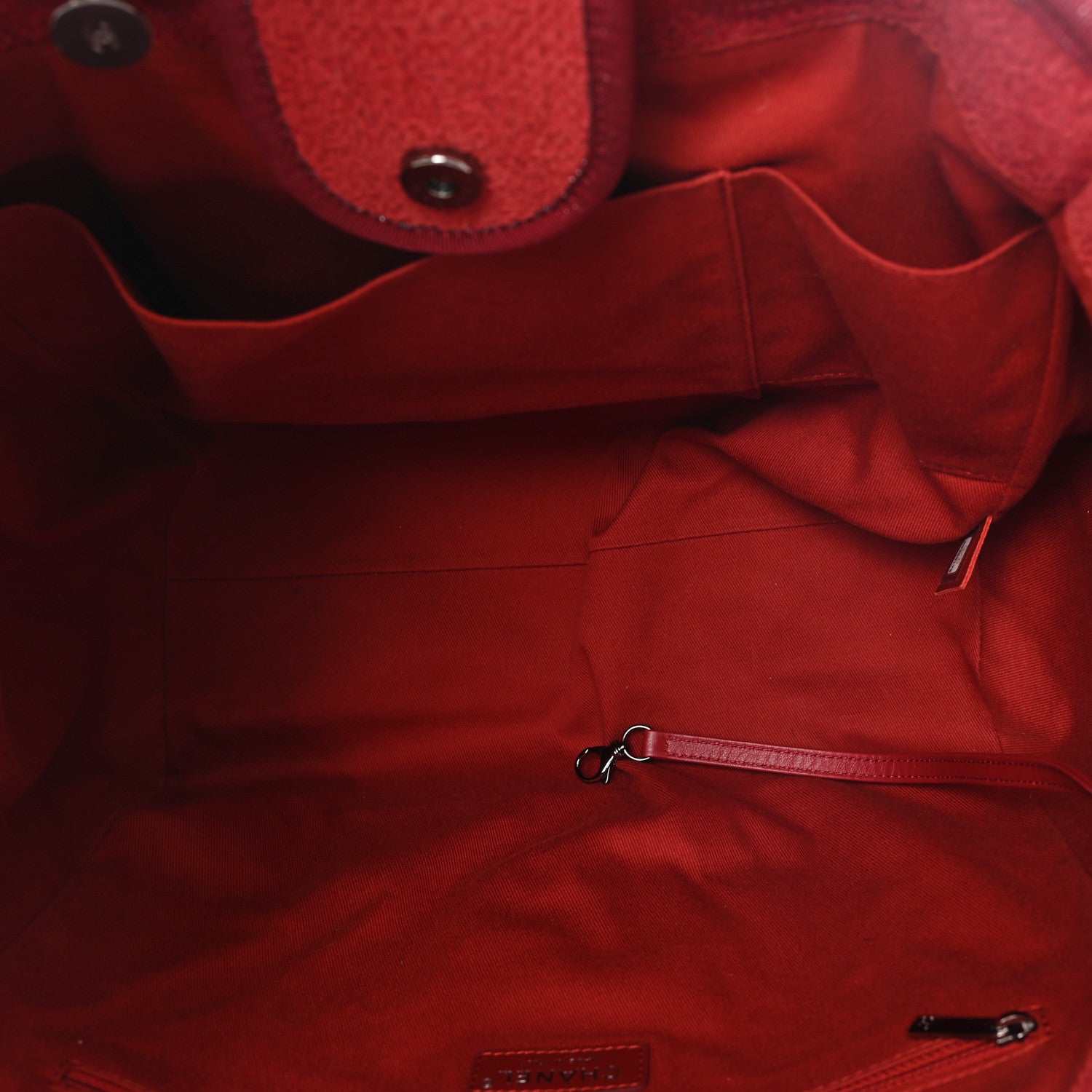Chanel Lurex Boucle Medium Deauville Tote Red 5 of 11