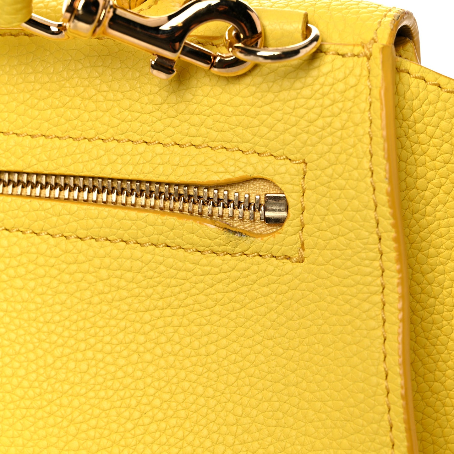 Calfskin Sofia Gancini Satchel Yellow
