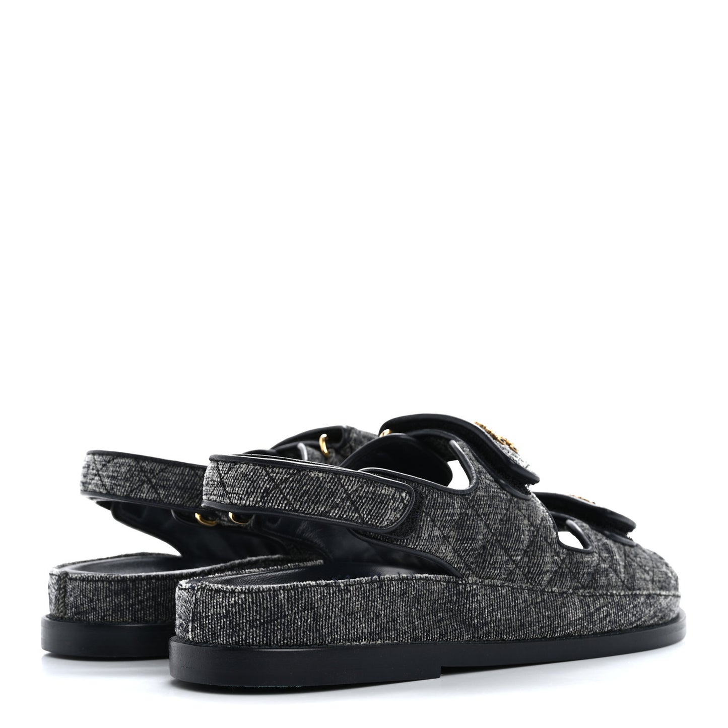 Velvet Velcro Dad Sandals 38.5 Grey