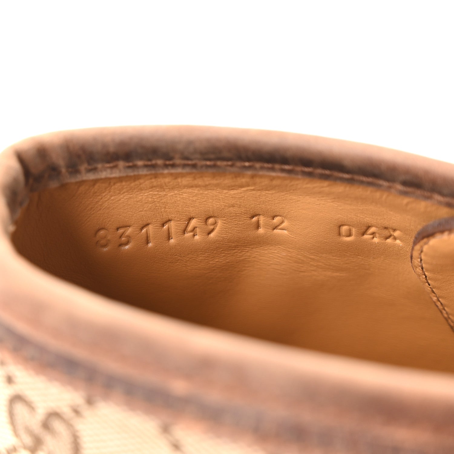 Gucci Garrett Calfskin Monogram Mens Ala Boots 12 Beige Ebony Cuir 8 of 9