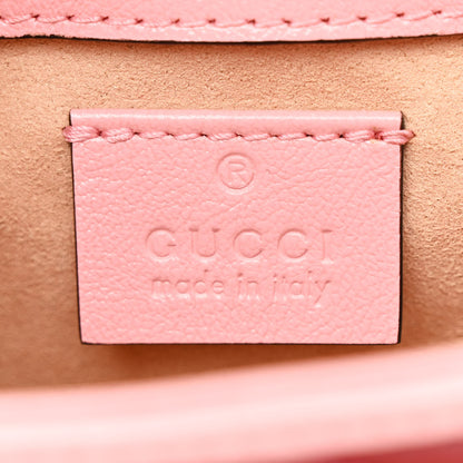 Gucci Azalea Calfskin Enamel Matelasse Diagonal Super Mini Torchon GG Marmont Shoulder Bag New Cherry Red Wild Rose 6 of 11