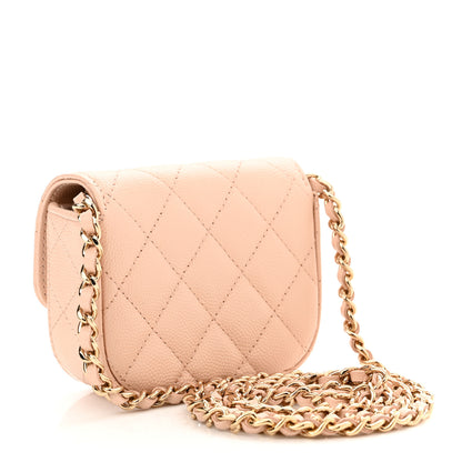 Chanel Caviar Quilted Mini Clutch With Chain Light Beige 3 of 12